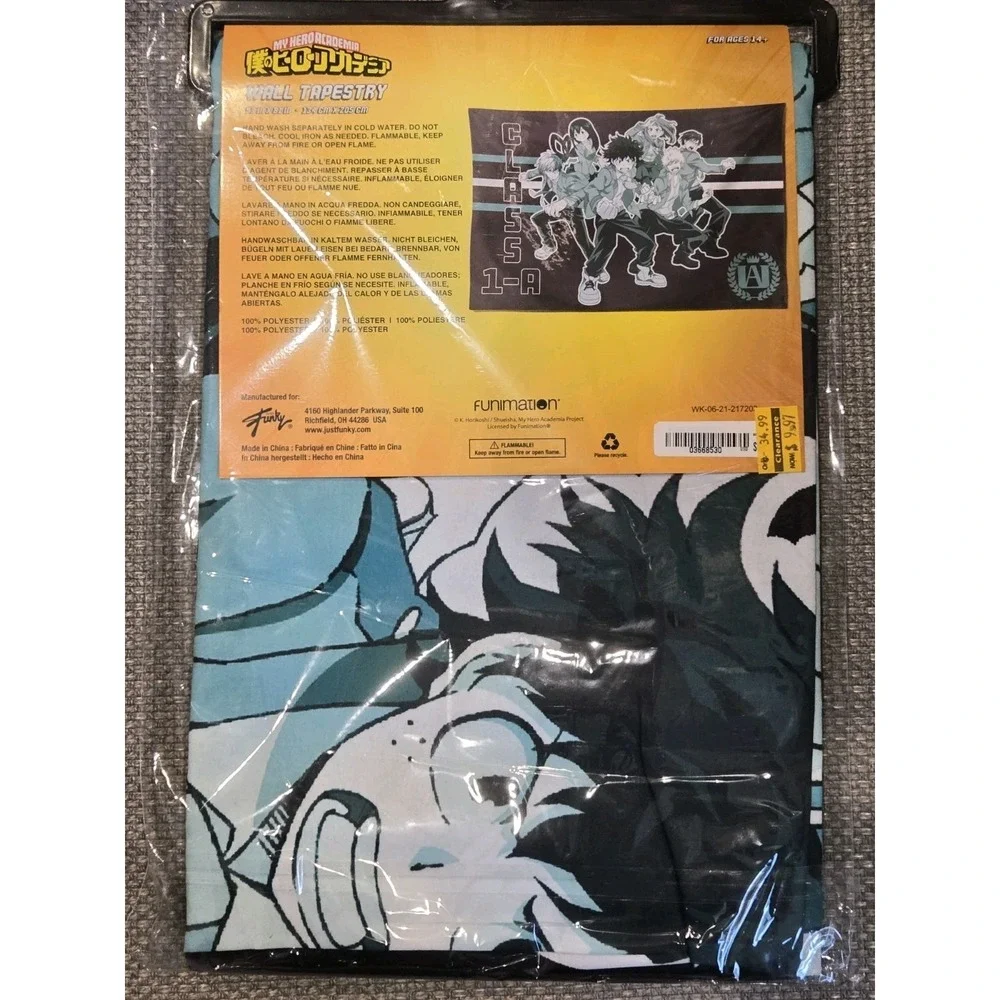 Anime My Hero‎ Academia Black and Blue Wall Tapestry 53